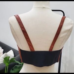 Leather corset top